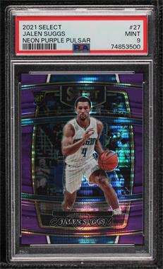 2021-22 Panini Select - [Base] - 1st Off the Line FOTL Neon Purple Pulsar Prizm #27 - Concourse - Jalen Suggs /5 [PSA 9 MINT]