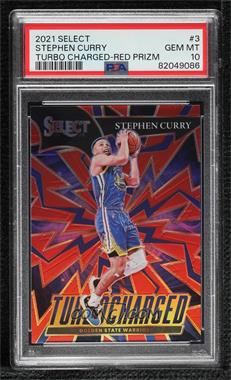2021-22 Panini Select - Turbocharged - Red Prizm #3 - Stephen Curry [PSA 10 GEM MT]
