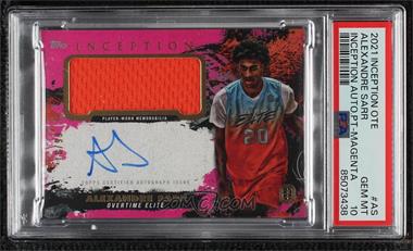 2021-22 Topps Inception OTE Overtime Elite - Inception Autograph Patch Cards - Magenta #IAPC-AS - Alexandre Sarr /99 [PSA 10 GEM MT]