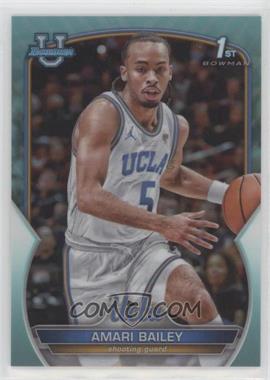 2022-23 Bowman University Chrome - [Base] - Aqua Refractor #69 - Amari Bailey /299