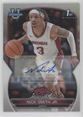 2022-23 Bowman University Chrome - Chrome Prospect Autographs - Refractor #1.1 - Nick Smith Jr. /499