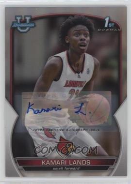 2022-23 Bowman University Chrome - Chrome Prospect Autographs - Refractor #72 - Kamari Lands /499