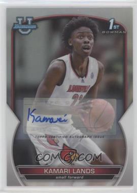 2022-23 Bowman University Chrome - Chrome Prospect Autographs - Refractor #72 - Kamari Lands /499