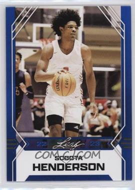 2022-23 Leaf Draft - [Base] - Blue #B-2 - Scoota Henderson [EX to NM]