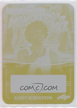 2022-23 Leaf Optichrome - Monsters of the Rock - Printing Plate Yellow Unsigned #MR-SH1 - Scoot Henderson /1
