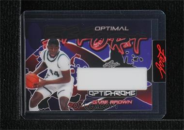 2022-23 Leaf Optichrome - Optimal Effort - Pre-Production Proof Purple Clear Unsigned #OE-GB1 - Gabe Brown /1 [Uncirculated]