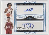 Jalen Hood-Schifino, Trayce Jackson-Davis [EX to NM] #/25