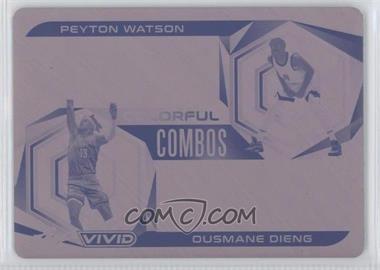2022-23 Leaf Vivid - Colorful Combos - Printing Plate Magenta #CC-51 - Peyton Watson, Ousmane Dieng /1