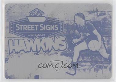 2022-23 Leaf Vivid - Street Signs - Printing Plate Black #SS-JH1 - Jordan Hawkins /1
