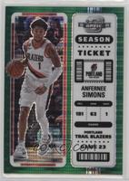 Season Ticket - Anfernee Simons #/25