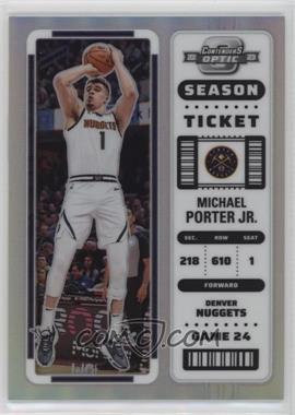 2022-23 Panini Contenders Optic - [Base] - Silver Prizm #49 - Season Ticket - Michael Porter Jr.