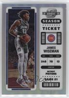 Season Ticket - James Wiseman