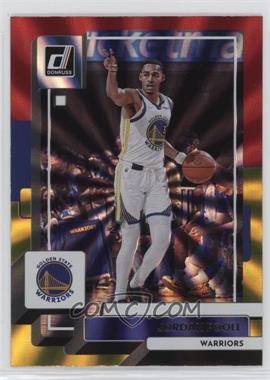 2022-23 Panini Donruss - [Base] - Holo Red and Gold Laser #120 - Jordan Poole