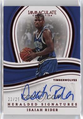 2022-23 Panini Immaculate Collection - Heralded Signatures - Red #IHS-IRI - Isaiah Rider /25