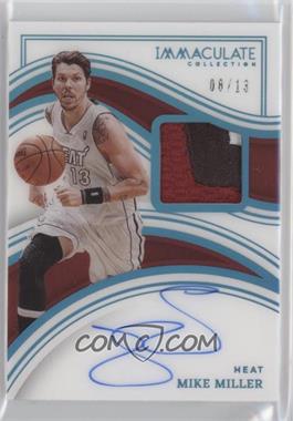 2022-23 Panini Immaculate Collection - Patch Autographs - Jersey Number #IPA-MML - Mike Miller /13
