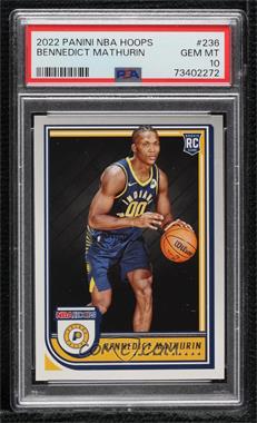 2022-23 Panini NBA Hoops - [Base] #236 - Rookies - Bennedict Mathurin [PSA 10 GEM MT]