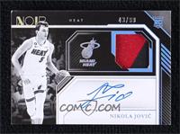 Rookie Patch Autographs B&W - Nikola Jovic [EX to NM] #43/99