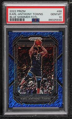 2022-23 Panini Prizm - [Base] - 1st Off the Line FOTL Blue Shimmer Prizm #68 - Karl-Anthony Towns /35 [PSA 10 GEM MT]