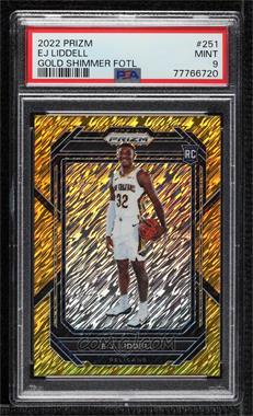 2022-23 Panini Prizm - [Base] - 1st Off the Line FOTL Gold Shimmer Prizm #251 - E.J. Liddell /10 [PSA 9 MINT]