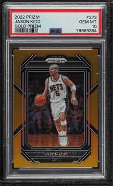 2022-23 Panini Prizm - [Base] - Gold Prizm #273 - Jason Kidd /10 [PSA 10 GEM MT]