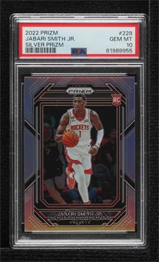 2022-23 Panini Prizm - [Base] - Silver Prizm #228 - Jabari Smith Jr. [PSA 10 GEM MT]