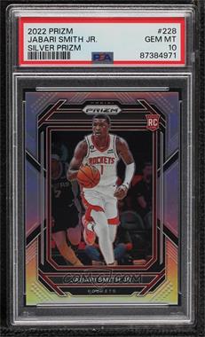 2022-23 Panini Prizm - [Base] - Silver Prizm #228 - Jabari Smith Jr. [PSA 10 GEM MT]