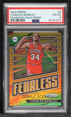 2022-23 Panini Prizm - Fearless - Gold Prizm #2 - Charles Barkley /10 [PSA 4 VG‑EX]