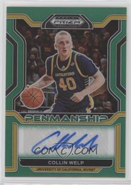 2022-23 Panini Prizm Draft Picks - College Penmanship - Green Prizm #CP-CWE - Collin Welp