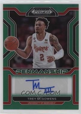 2022-23 Panini Prizm Draft Picks - College Penmanship - Green Prizm #CP-TMC - Trey McGowens