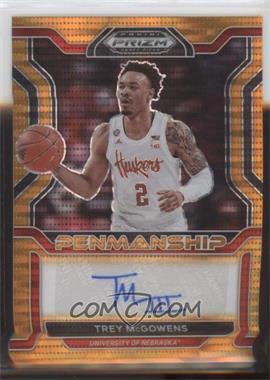 2022-23 Panini Prizm Draft Picks - College Penmanship - Orange Pulsar Prizm #CP-TMC - Trey McGowens /49