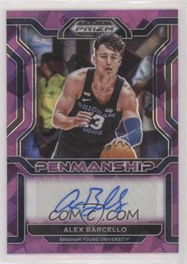 2022-23 Panini Prizm Draft Picks - College Penmanship - Purple Ice Prizm #CP-ABA - Alex Barcello /99