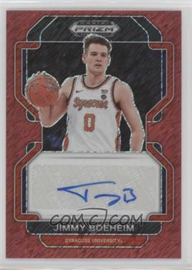 2022-23 Panini Prizm Draft Picks - Draft Picks Autographs - Red Shimmer Prizm #DP-JIM - Jimmy Boeheim /9