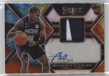 2022-23 Panini Select - Rookie Jersey Autographs - Tie-Dye Prizm #RJA-BNM - Bennedict Mathurin /25