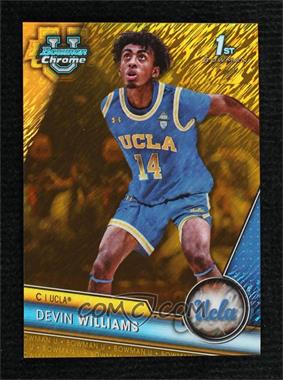 2023-24 Bowman University Chrome - [Base] - Gold Shimmer Refractor #86 - Devin Williams /50