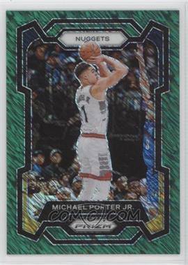 2023-24 Panini Prizm - [Base] - 1st Off the Line FOTL Green Shimmer Prizm #116 - Michael Porter Jr. /5