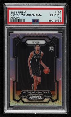 2023-24 Panini Prizm - [Base] - Silver Prizm #136 - Victor Wembanyama [PSA 10 GEM MT]