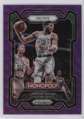 2023-24 Panini Prizm Monopoly - [Base] - Purple Wave Prizm #7 - Jayson Tatum