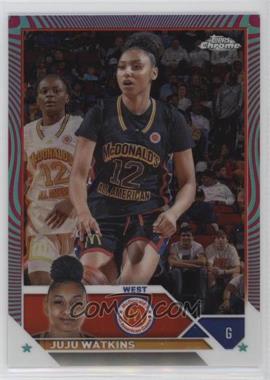 2023 Topps Chrome McDonald's All American - [Base] - Aqua and Fuchsia Swirl Refractor #45 - Juju Watkins /175