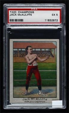 1910 ATC T220 Champion Athlete & Prize Fighter Series - Tobacco [Base] - Mecca Back #_JAMC - Jack McAuliffe [PSA 5 EX]