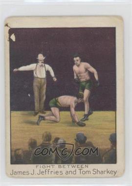 1910 ATC T220 Champion Athlete & Prize Fighter Series - Tobacco [Base] - Mecca Back #_JJTS - Fight Between James J. Jeffries and Tom Sharkey [Poor to Fair]