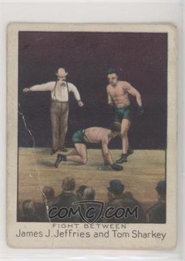 1910 ATC T220 Champion Athlete & Prize Fighter Series - Tobacco [Base] - Mecca Back #_JJTS - Fight Between James J. Jeffries and Tom Sharkey [Poor to Fair]