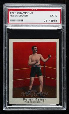 1910 ATC T220 Champion Athlete & Prize Fighter Series - Tobacco [Base] - Mecca Back #_PEMA - Peter Maher [PSA 5 EX]