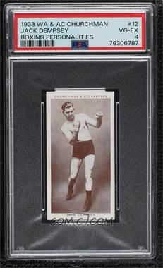 1938 Churchman's Boxing Personalities - Tobacco [Base] #12 - Jack Dempsey [PSA 4 VG‑EX]