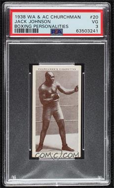 1938 Churchman's Boxing Personalities - Tobacco [Base] #20 - Jack Johnson [PSA 3 VG]