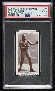 1938 Churchman's Boxing Personalities - Tobacco [Base] #20 - Jack Johnson [PSA 4 VG‑EX]