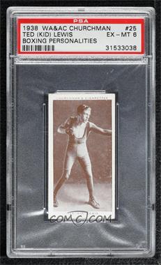 1938 Churchman's Boxing Personalities - Tobacco [Base] #25 - Ted "Kid" Lewis [PSA 6 EX‑MT]