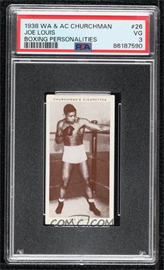 1938 Churchman's Boxing Personalities - Tobacco [Base] #26 - Joe Louis [PSA 3 VG]