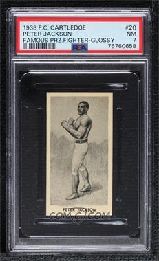 1938 Fred C. Cartledge Razors Famous Prize Fighters - [Base] #20 - Peter Jackson [PSA 7 NM]