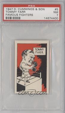 1947 D. Cummings & Son Famous Fighters Swop Cards - [Base] #5 - Tommy Farr [PSA 7 NM]