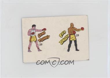 1985 Fight of the Century Stickers - [Base] - Pairs #28/29 - Gene Tunney, Jack Johnson